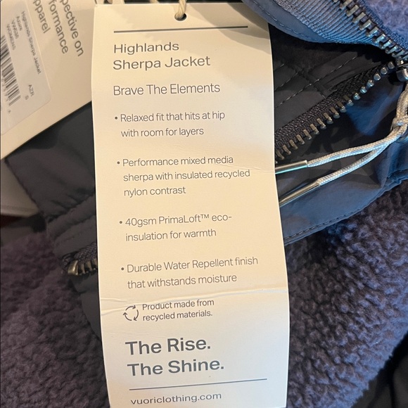 NWT Vuori highlands Sherpa jacket - Picture 7 of 7